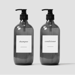 Beschriftung für editierbare Shampoo-Conditioner-T Aufkleber