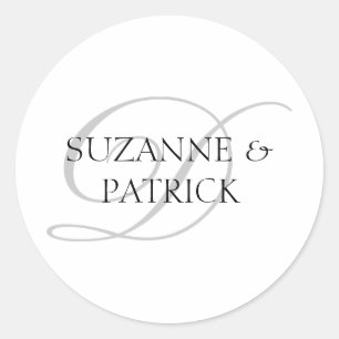 Beschriftungen für das Skript D Monogramm (silber Runder Aufkleber