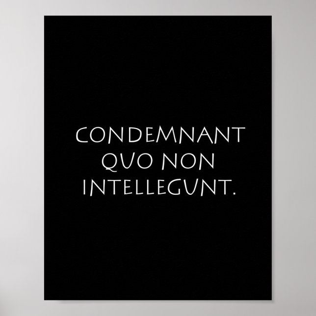 Beschuldigung quo non intellegale poster (Vorne)