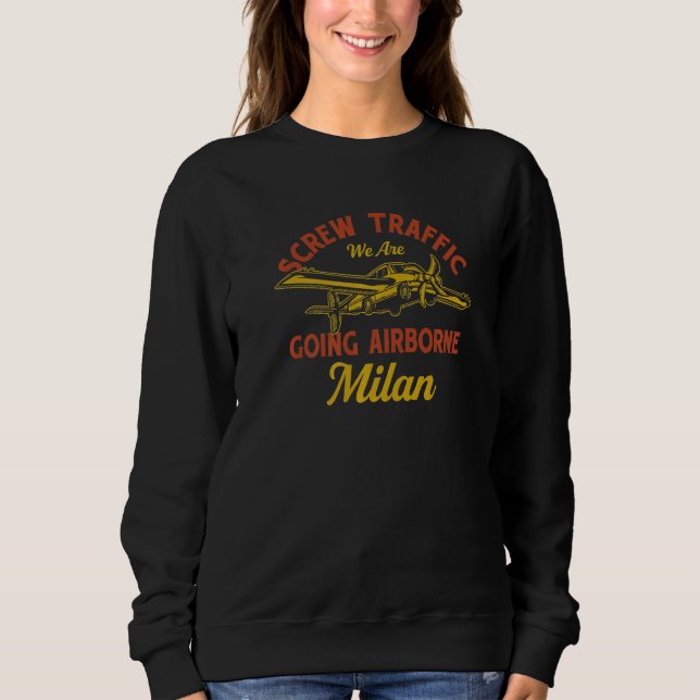 Beschwerdeabteilung Mailand Spaß Italien Sweatshirt (Vorderseite)