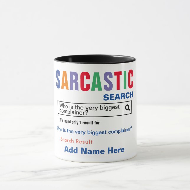 Beschwerdeführer Sarcastic Tasse (Zentrum)