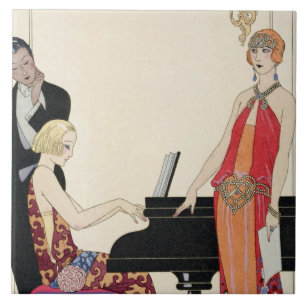 Beschwörung, Illustration für 'Gazette du Bon Ton' Fliese