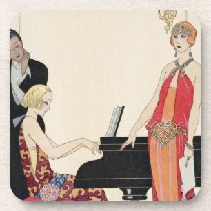 Beschwörung, Illustration für 'Gazette du Bon Ton' Getränkeuntersetzer