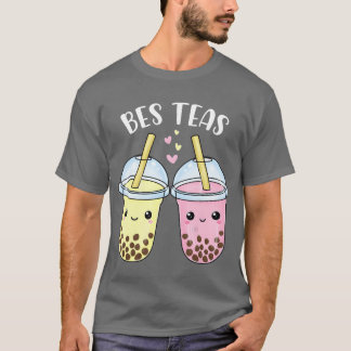 Beseas Besties Kawaii Niedlich Beste Boba Friends- T-Shirt