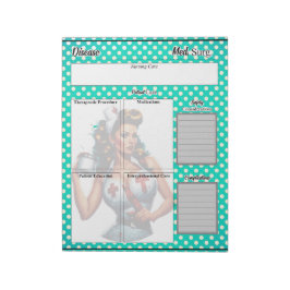 Besegnete Nurse Pinup_ Krankheit Temp 2 Notizblock