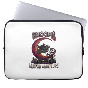 Besen Amateur Sensenmann Motorrad Halloween R Laptopschutzhülle