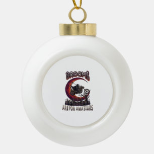 Besen Amateure Sensenmann Motorrad Halloween R Keramik Kugel-Ornament