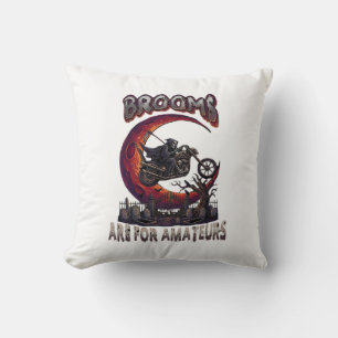 Besen Amateure Sensenmann Motorrad Halloween R Kissen