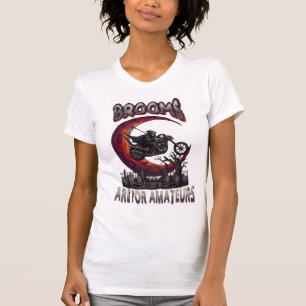 Besen Amateure Sensenmann Motorrad Halloween R T-Shirt
