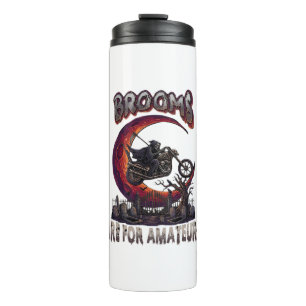 Besen Amateure Sensenmann Motorrad Halloween R Thermosbecher