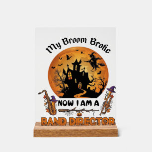 Besen brach Band-Direktor Halloween-Geisterhaus Acrylschild
