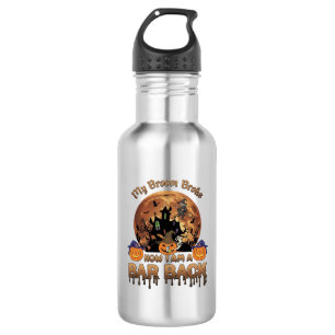 Besen Brach Bar Rückseite Halloween Spukhaus Hexe Edelstahlflasche