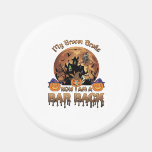 Besen Brach Bar Rückseite Halloween Spukhaus Hexe Magnet