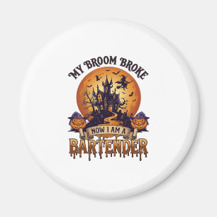 Besen Brach Barkeeper Halloween Spukhaus Hexe Magnet