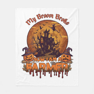 Besen Brach Bauer Halloween Hexe Spukhaus P Fleecedecke