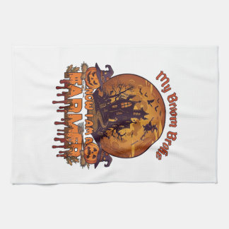 Besen Brach Bauer Halloween Hexe Spukhaus P Geschirrtuch