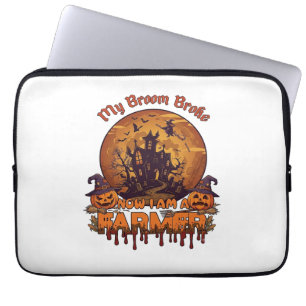 Besen Brach Bauer Halloween Hexe Spukhaus P Laptopschutzhülle