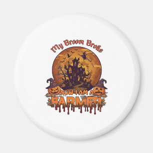 Besen Brach Bauer Halloween Hexe Spukhaus P Magnet