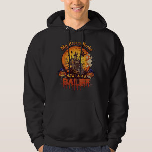 Besen brach Gerichtsvollzieher Halloween Geist Ger Hoodie