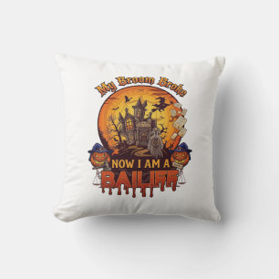 Besen brach Gerichtsvollzieher Halloween Geist Ger Kissen