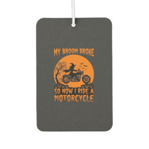Besen Brach Halloween Hexe Motorrad Fledermäuse Kü Autolufterfrischer
