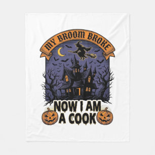 Besen Brach Hexe Halloween Koch Pun_1 Fleecedecke