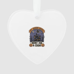 Besen Brach Hexe Halloween Koch Pun_1 Ornament