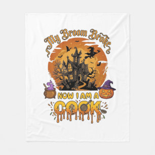 Besen Brach Koch Halloween Spukhaus Kessel  Fleecedecke