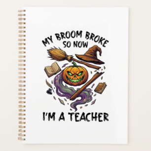 Besen Brach Lehrer Halloween Kürbis Hexenhut Bo Planer