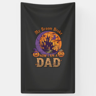 Besen Brach Papa Halloween Spukhaus Schnurrbart P Banner