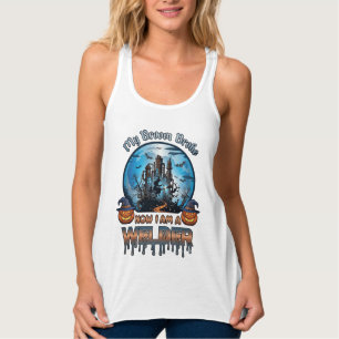 Besen Brach Schweißer Hexenfabrik Kürbisse Hallowe Tank Top