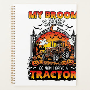 Besen brach Traktor Halloween Hexe Geister_1 Planer
