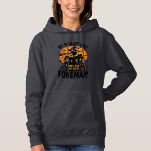 Besen brach Vorarbeiter Hexencrew Halloween-Design Hoodie