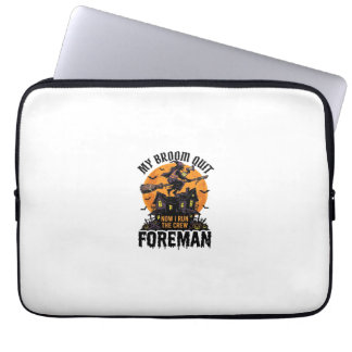 Besen brach Vorarbeiter Hexencrew Halloween-Design Laptopschutzhülle