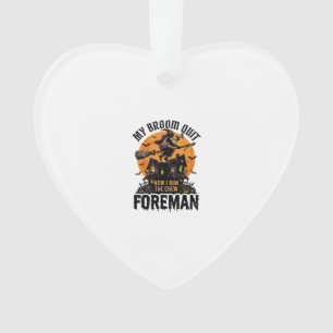 Besen brach Vorarbeiter Hexencrew Halloween-Design Ornament