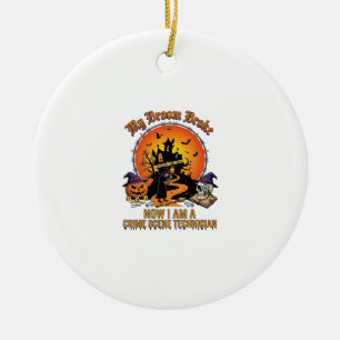 Besen Gebrochen Tatorttechniker Halloween Hexe Keramik Ornament