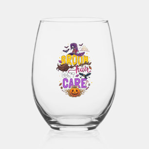 Besen Haar Egal Halloween Hexenhut Kürbis C Weinglas Ohne Stiel