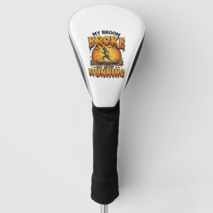 Besen kaputt, also jetzt Halloween Hexe Mond_1 Golf Headcover