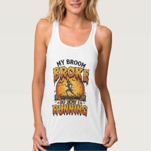 Besen kaputt, also jetzt Halloween Hexe Mond_1 Tank Top