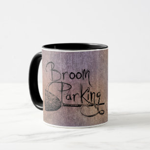 Besen-Parken, Halloween-Hexe-Zeichen, Fall-Herbst Tasse