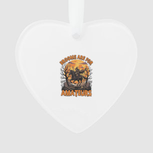 Besen sind Amateur-Halloween-Hexenpferd-Mond-Grab Ornament