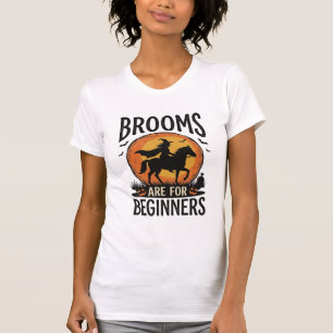 Besen sind für Anfänger Vintage Halloween Hexe D T-Shirt