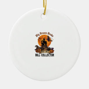 Besen zerbrach Rechnungsprüfer Halloween Spukhaus Keramik Ornament