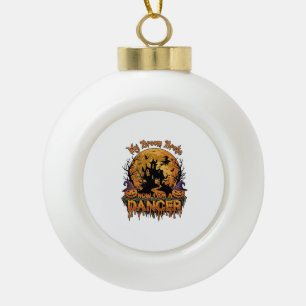 Besen zerbrach Tänzer Halloween Spukhaus Kürbis Keramik Kugel-Ornament