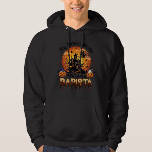 Besen Zerbrochener Barista Halloween Hexe Kaffee K Hoodie