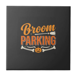 Besenginster-Parkplatz-Halloween-Vektorgestaltung_ Fliese