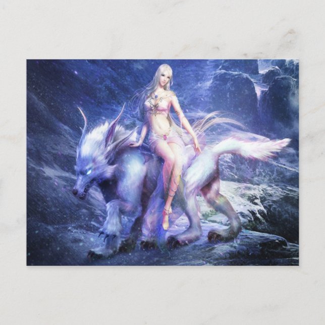 Besenlehrer in der verlassenen Welt Postkarte (Vorderseite)