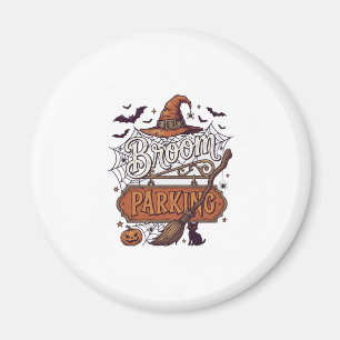 Besenparkplatz Halloween Hexenhut Besenstiel Schwa Magnet