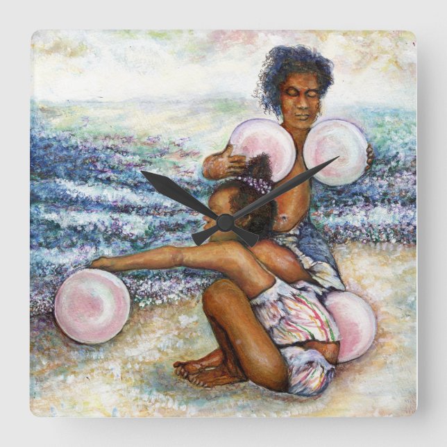 Besessen davon, das Unmögliche zu erobern Quadratische Wanduhr (Vorderseite)