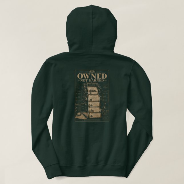 Besessen nicht verdient hoodie (Design Rückseite)